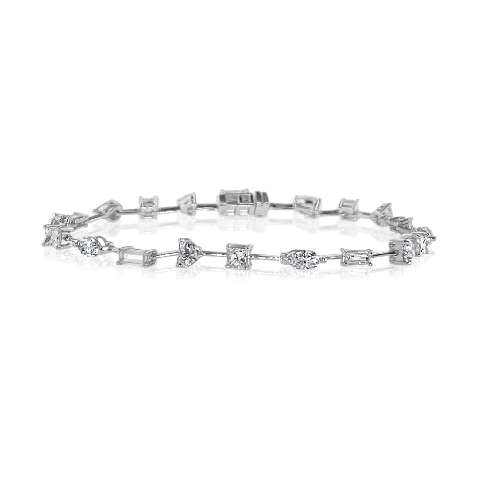 Fancy Cluster shape Diamond Bracelet – D-Star Jewellery